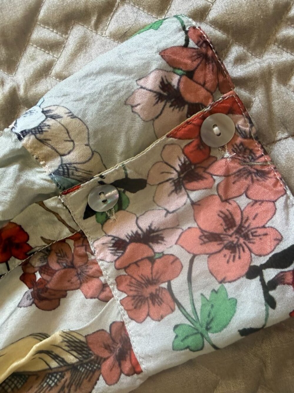 Paper Lace Silk-Ish Floral Dress - Picture 4 of 4
